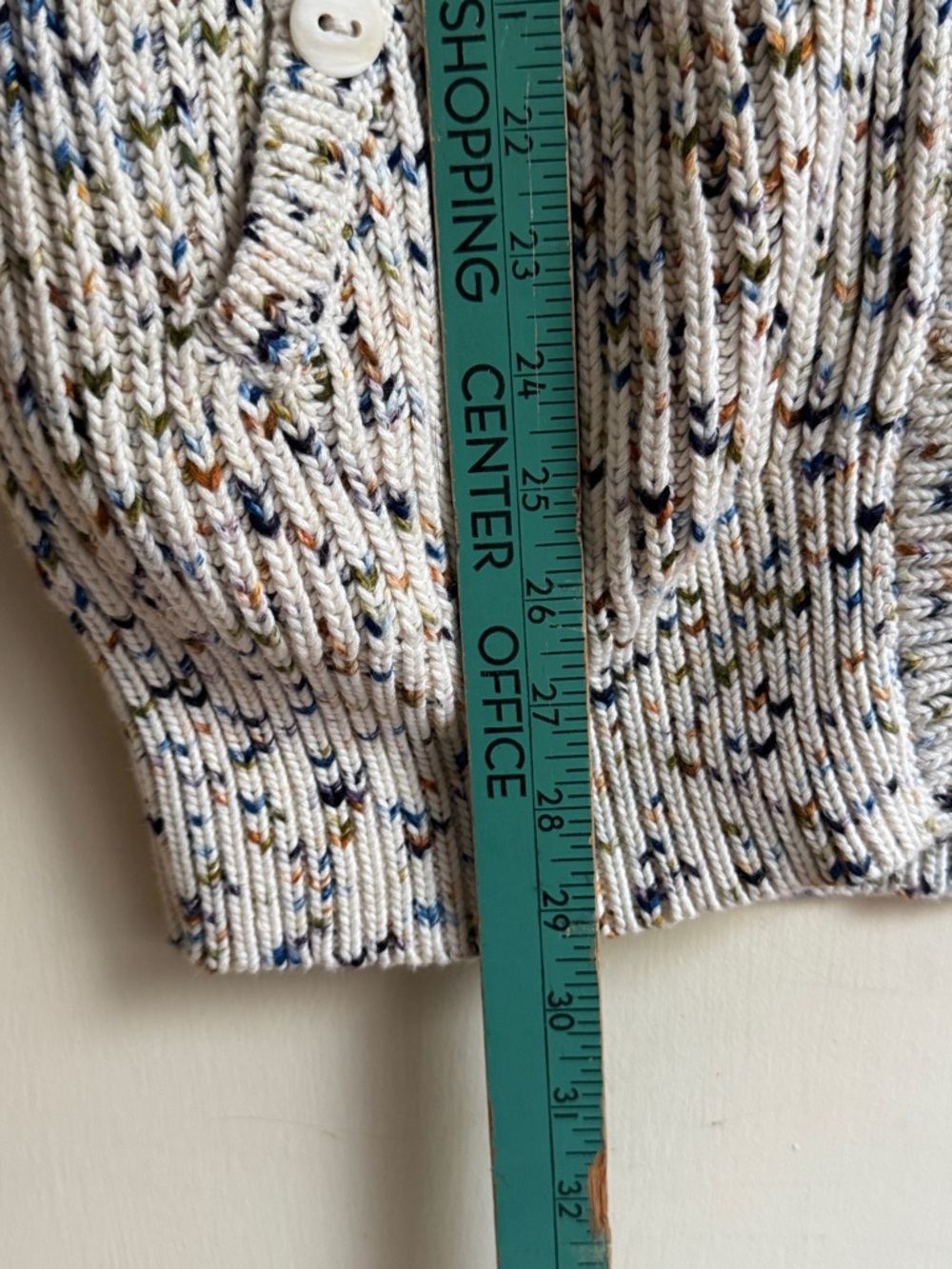 Misha & Puff sea glass Confetti Fisher button up cardigan vest m/l - Picture 9 of 9